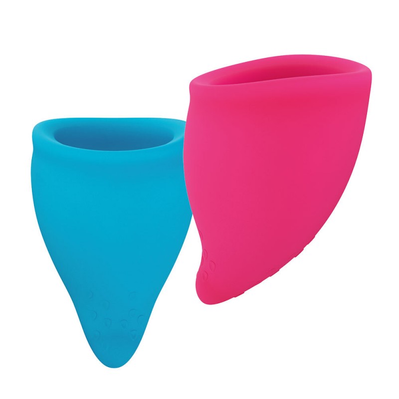 Fun Factory Fun Cup Size A Silicone Menstrual Cups - Pink & Turquoise